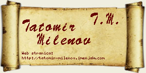 Tatomir Milenov vizit kartica